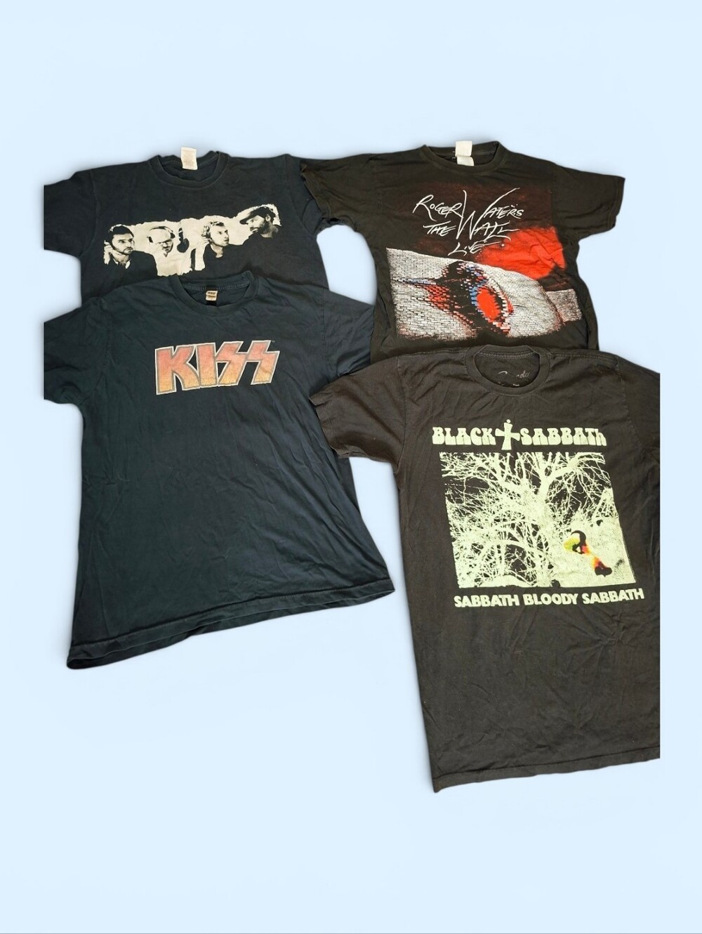 Lot Of 4 Graphic Bands T Shirt Concert Tour Shirt Black Sabbath & +